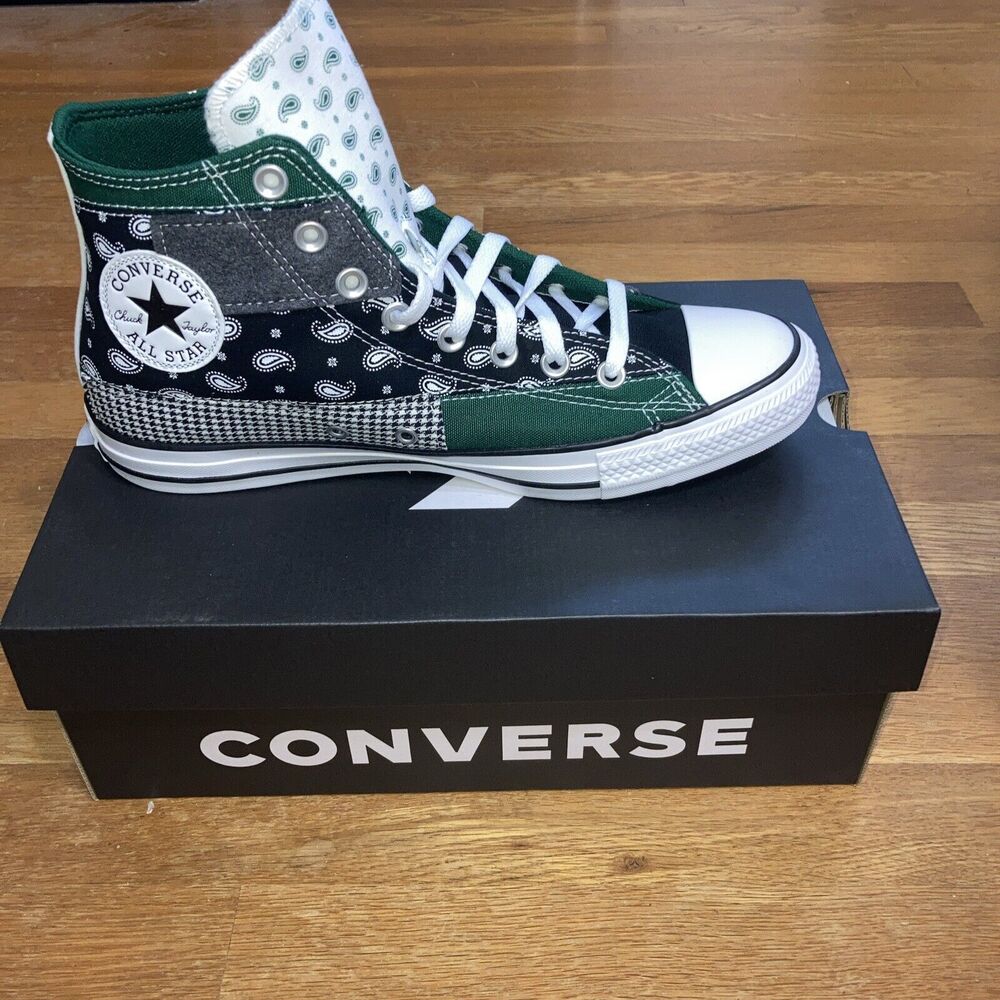 Converse Chuck Taylor All Star Hacked Paisley Green Men's Size 9.5